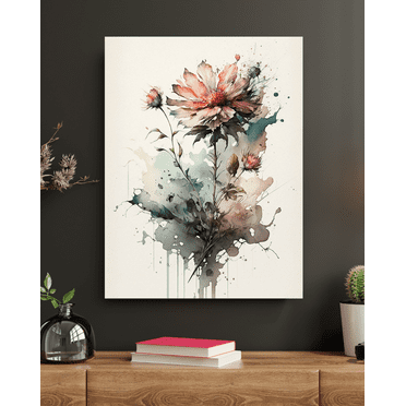 Watercolor Whispers - Floral Watercolor Canvas Wall Art