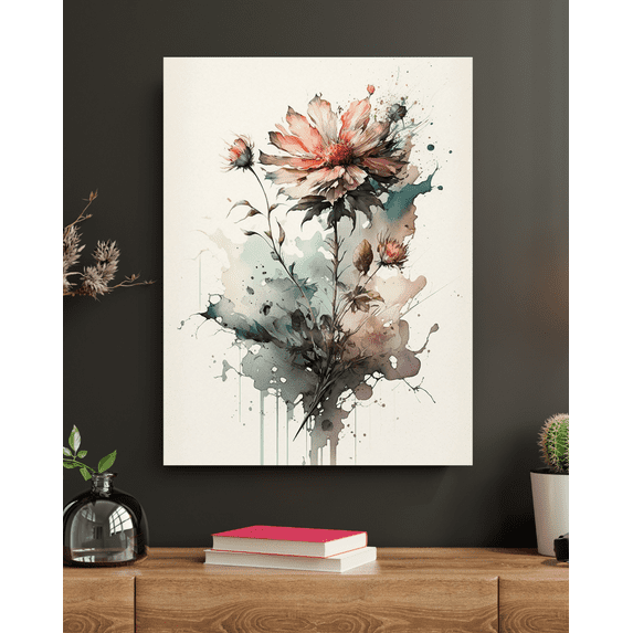 Watercolor Whispers - Floral Watercolor Canvas Wall Art