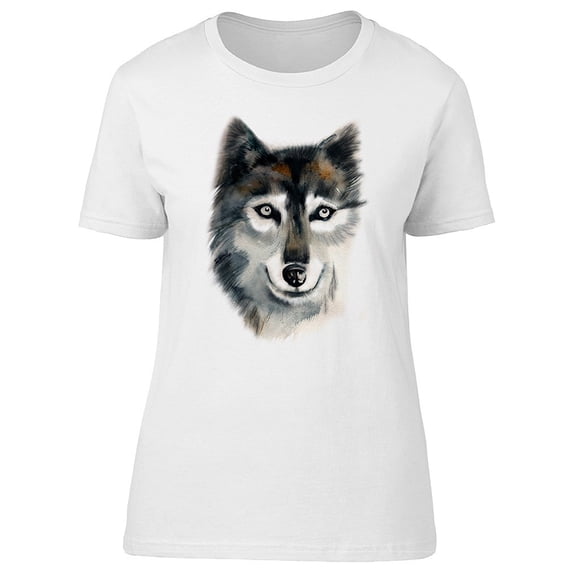 Watercolor White Eyed Wolf Tee Men's -Image by Shutterstock