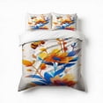 thumbnail image 1 of Watercolor Wildflower Meadow Bedding Set 3 Pcs Soft Microfiber Quilt Cover For Bedroom Decor, Comforter Cover With 2 Pillowcase, 1 of 5