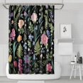 thumbnail image 1 of Watercolor Wildflower and Peony Bloom Shower Curtain – Artistic Botanical Design Brings Rustic Charm to Farmhouse Bathrooms, 1 of 5