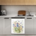 thumbnail image 1 of Watercolor Wildflowers Art Print Dishwasher Magnet Cover Decorative Sticker for Home Cabinet Kitchen 23" x26", 1 of 5