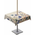 thumbnail image 1 of Watercolor Wildflowers Country Floral Square Tablecloth with Zipper,Waterproof Table Cloth with Umbrella Hole Patio Tablecloths for Outdoor Tables,Farmhouse Vintage Linen Spillproof Table Cover, 1 of 6