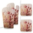 thumbnail image 1 of Watercolor Wildflowers Insulated Gloves And Pot Mats (four Piece Set), 1 of 6