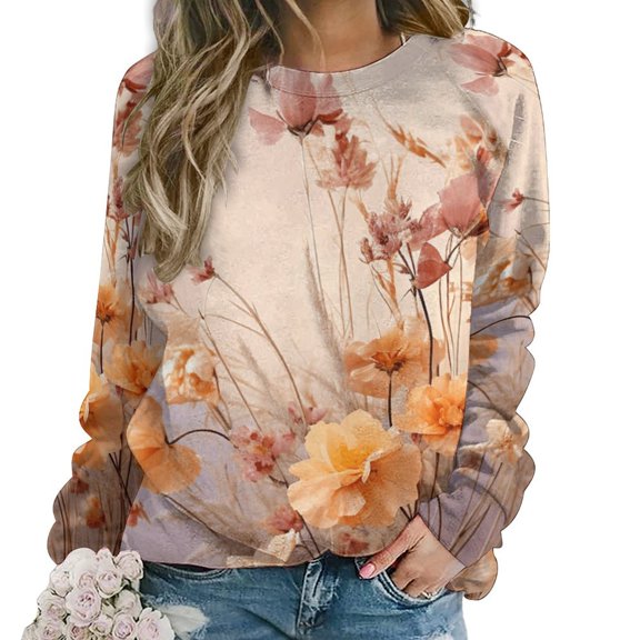 Watercolor Wildflowers Mom Sweatshirt For Women Long Sleeve Pullover