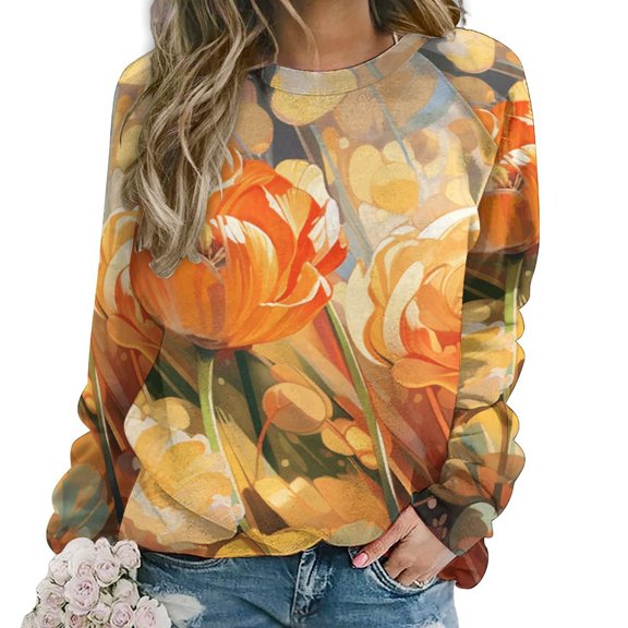 Watercolor Wildflowers Mom Sweatshirt For Women Long Sleeve Pullover