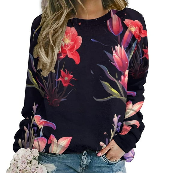 Watercolor Wildflowers Mom Sweatshirt For Women Long Sleeve Pullover