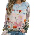 thumbnail image 1 of Watercolor Wildflowers Mom Sweatshirt For Women Long Sleeve Pullover, 1 of 7