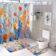 thumbnail image 1 of Watercolor Wildflowers Shower Curtain Sets with Rugs 4 Piece Rustic, 1 of 8