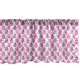 thumbnail image 1 of Ambesonne Watercolor Valance Pack of 2, Floral Handmade Motifs, 54"X12", Hot Pink Fuchsia White, 1 of 4