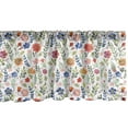thumbnail image 1 of Watercolor Window Valance Pack of 2, Floral Patterned Illustration Leaves and Wildflowers Abstract Botanical, Rod Pocket Curtain Valances for Kitchen Bedroom, 54" X 12", Multicolor, by Ambesonne, 1 of 4