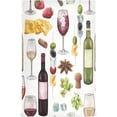 thumbnail image 1 of Watercolor Wine Tea Towels Set of 1 Glass Bottle Kitchen Dish Cloth with Hanging Loop, 18"x28"Lint-Free Absorbent Towel for Kitchen Drying Wiping and Cleaning, 1 of 7