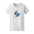 thumbnail image 1 of Watercolor Winter Flowers T-Shirt Women -Image by Shutterstock, Female XX-Large, 1 of 2