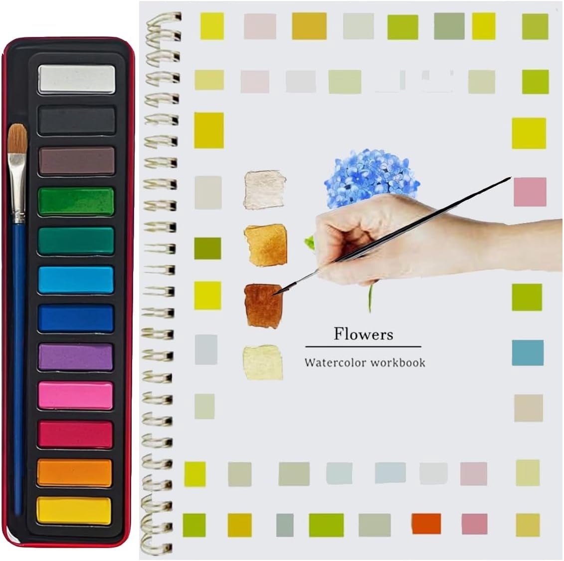 Beginner Watercolor Workbook - Nature Scenes, Step-by-Step Instructions, Relaxing Painting & Learning Guide