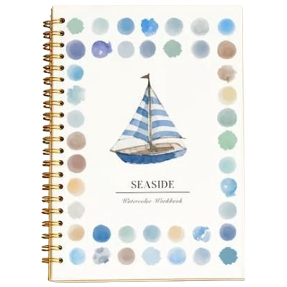 Watercolor Workbooks, Beginner Watercolor Painting Kit – 12 Colors Paint Set with Brush – Perfect for Gifting to Spark Creativity & Joy for Teens & Adults (sailboat)