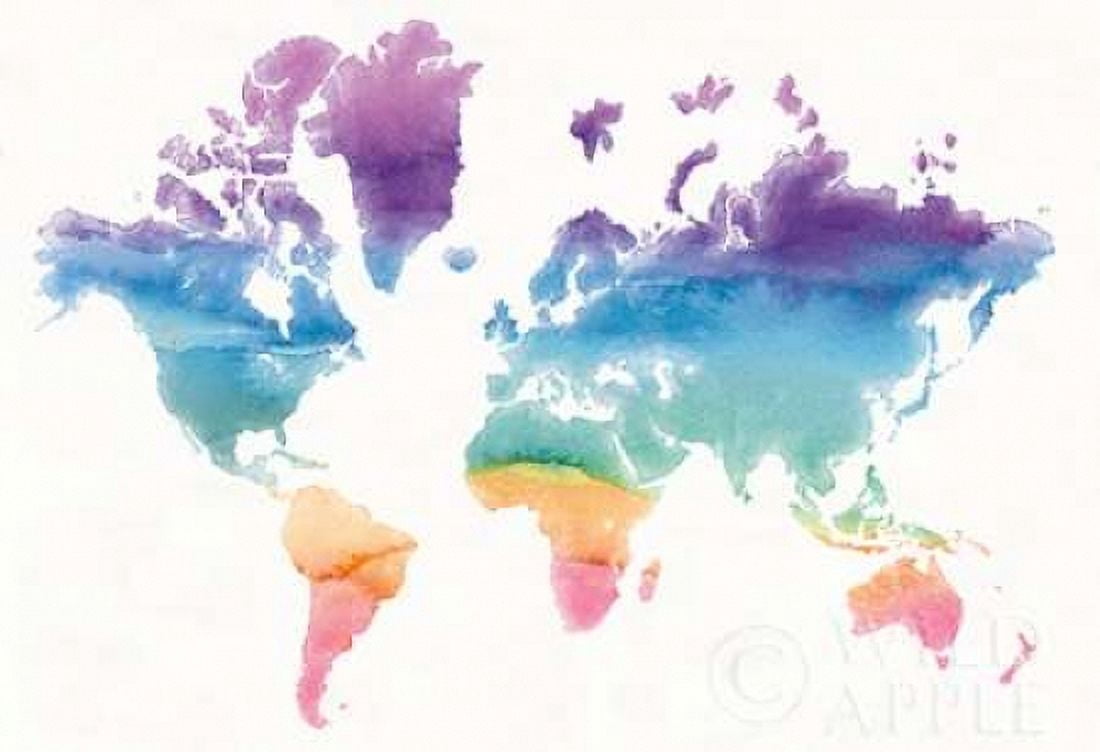Watercolor World Canvas Art - Mike Schick (20 x 28)