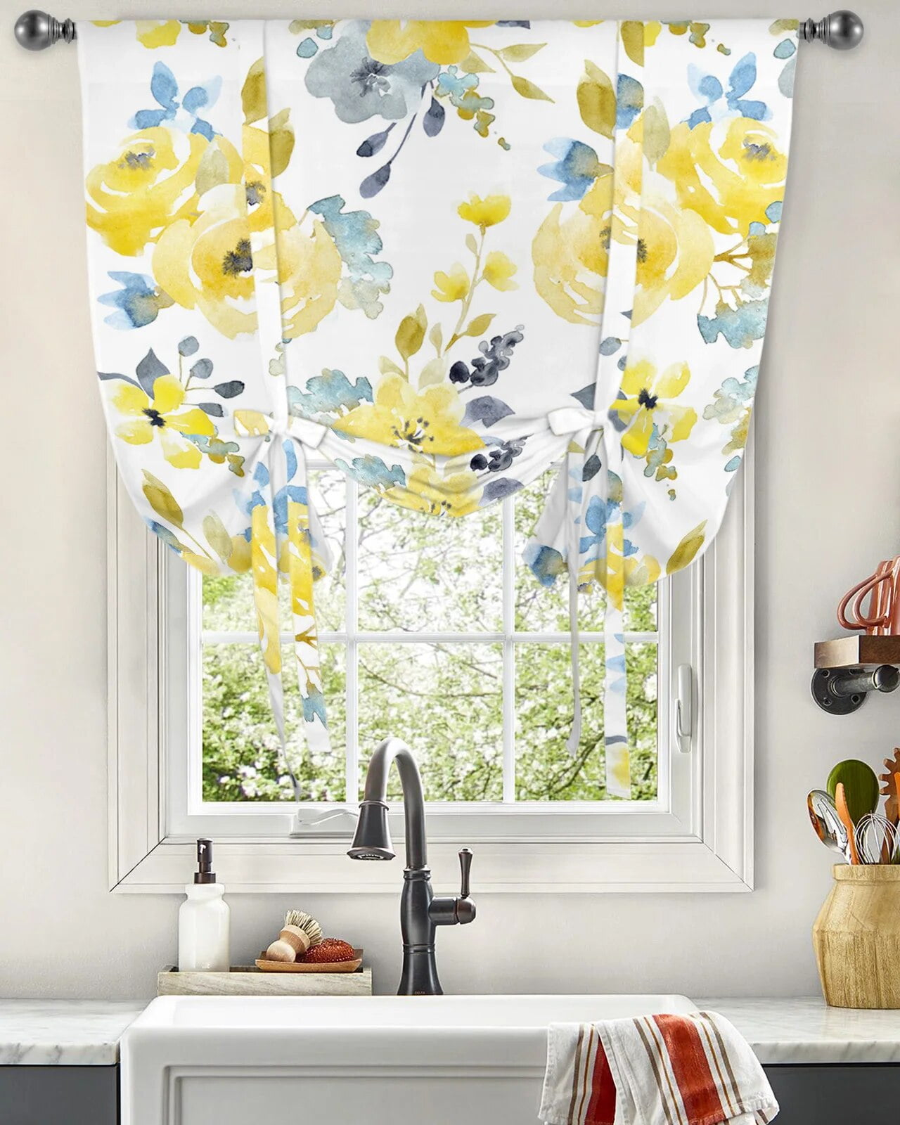 3D Yellow Flower 155 Uta Naumann Curtain Curtains Drapes