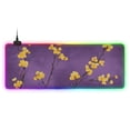 thumbnail image 1 of Watercolor Yellow Flowers RGB Gaming Mouse Pad Large Keyboard Mat Rubber Base 13 Light Modes, 1 of 6
