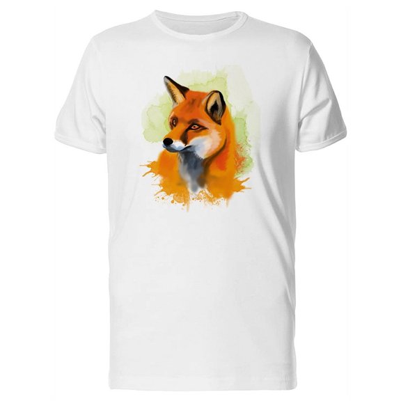 Watercolor Young Fox T-Shirt Men -Image by Shutterstock, Male XX-Large