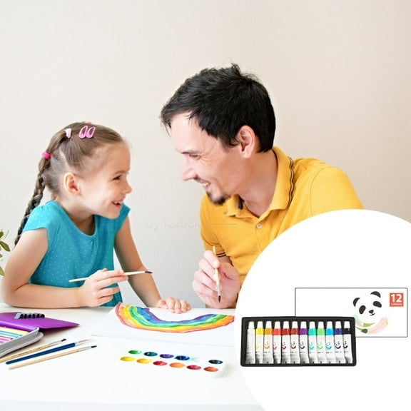 Watercolor and Gouache Painting Set with Colors Complete Art Kit for Beginners Kids and Artists 12PCS