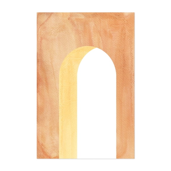 Watercolor archway - Painting Minimalist Abstract Geometric Watercolor Modern Art Pastel Art Deco Unframed Wall Art Print 4 x 6 inches