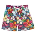 thumbnail image 1 of Watercolor on Various Boys Swim Trunks Quick Dry Boy Swim Shorts for 3-14 Years, 1 of 8