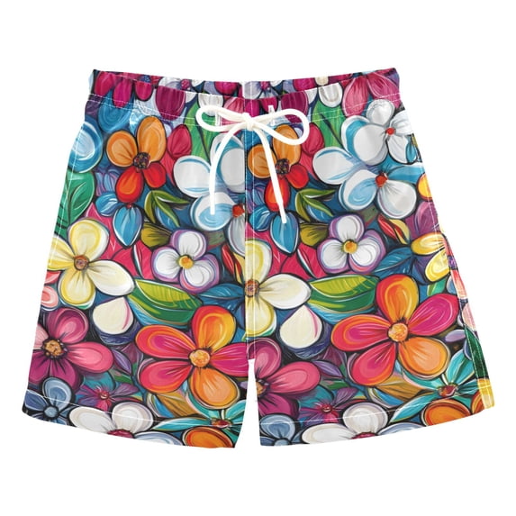 Watercolor on Various Boys Swim Trunks Quick Dry Boy Swim Shorts for 3-14 Years