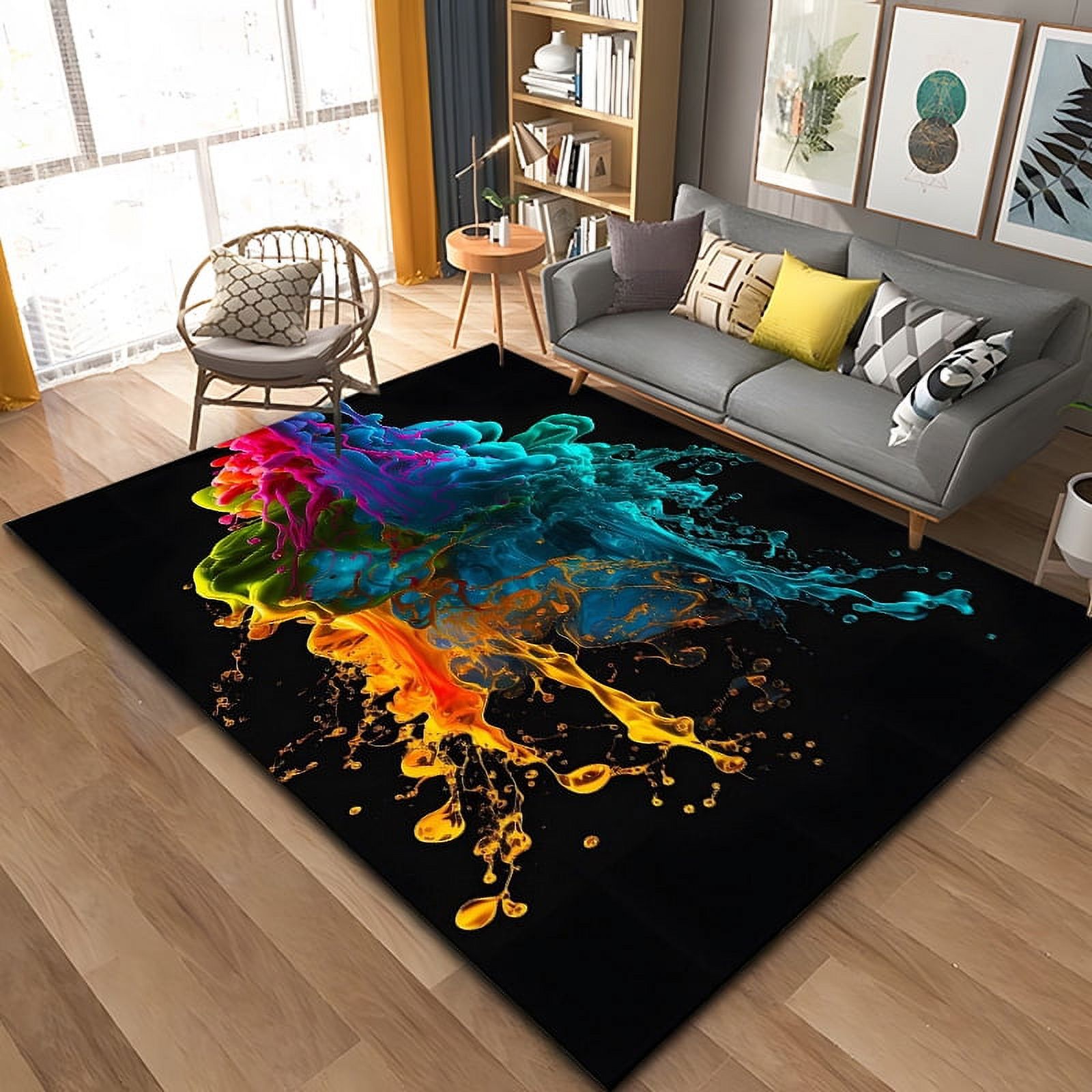 Watercolor pigment Printing Carpet Living Room bedroom Rugs of ...