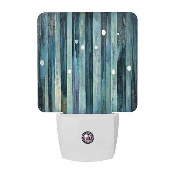 Watercolors Blue Green Plug-in LED Night Lights Graffiti Art Auto Dusk-to-Dawn Sensor for Bedroom, Bathroom, Kitchen, Nursery, Hallway, Stairs, Wall Home Decor