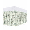 thumbnail image 1 of Watercolors Trees Bed Skirt King Size 16" Drop Leaves with Birds Green Leaves Ruffled Wrap Around Bed Skirts Adjustable Elastic Bedskirt Dust Ruffle for King Size Bed, 1 of 7