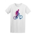 thumbnail image 1 of Watercolour Man Riding A Bike T-Shirt Men -Image by Shutterstock, Male Medium, 1 of 2