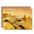 thumbnail image 1 of Watercolour Russian Fields Landscape Greetings Card Plus Envelope Blank inside, 1 of 3