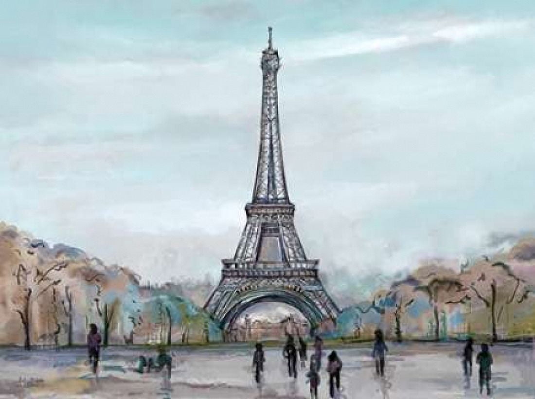 Watercolour Sketch Book Paris Canvas Art - Art Atelier Alliance (18 x 24)