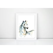Watercolour Unicorn Art Print, Unframed Paper Poster 8x10in