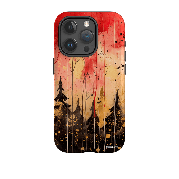 Watercolour Winter Forest Art Phone Case for iPhone 16 15 14 13 12 11 Pro Max