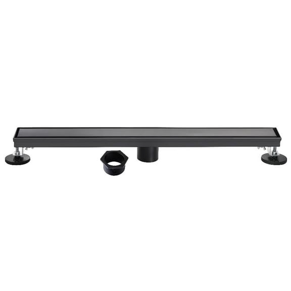 Watercourse 28in. Matte Black Linear Shower Drain - Reversible Tile Insert