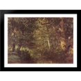 thumbnail image 1 of Watercourse in the woods 38x28 Large Black Wood Framed Print Art by Constant Troyon, 1 of 2