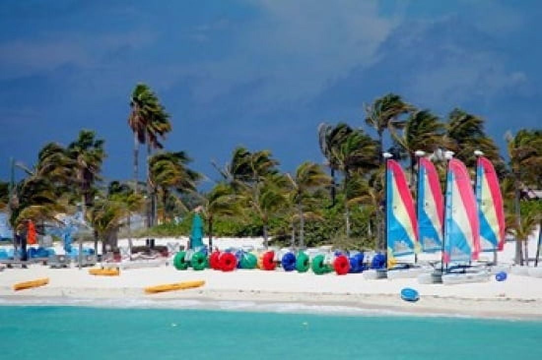 Watercraft Rentals at Castaway Cay Bahamas Caribbean Canvas Art - Kymri Wilt DanitaDelimont (24 x 15)