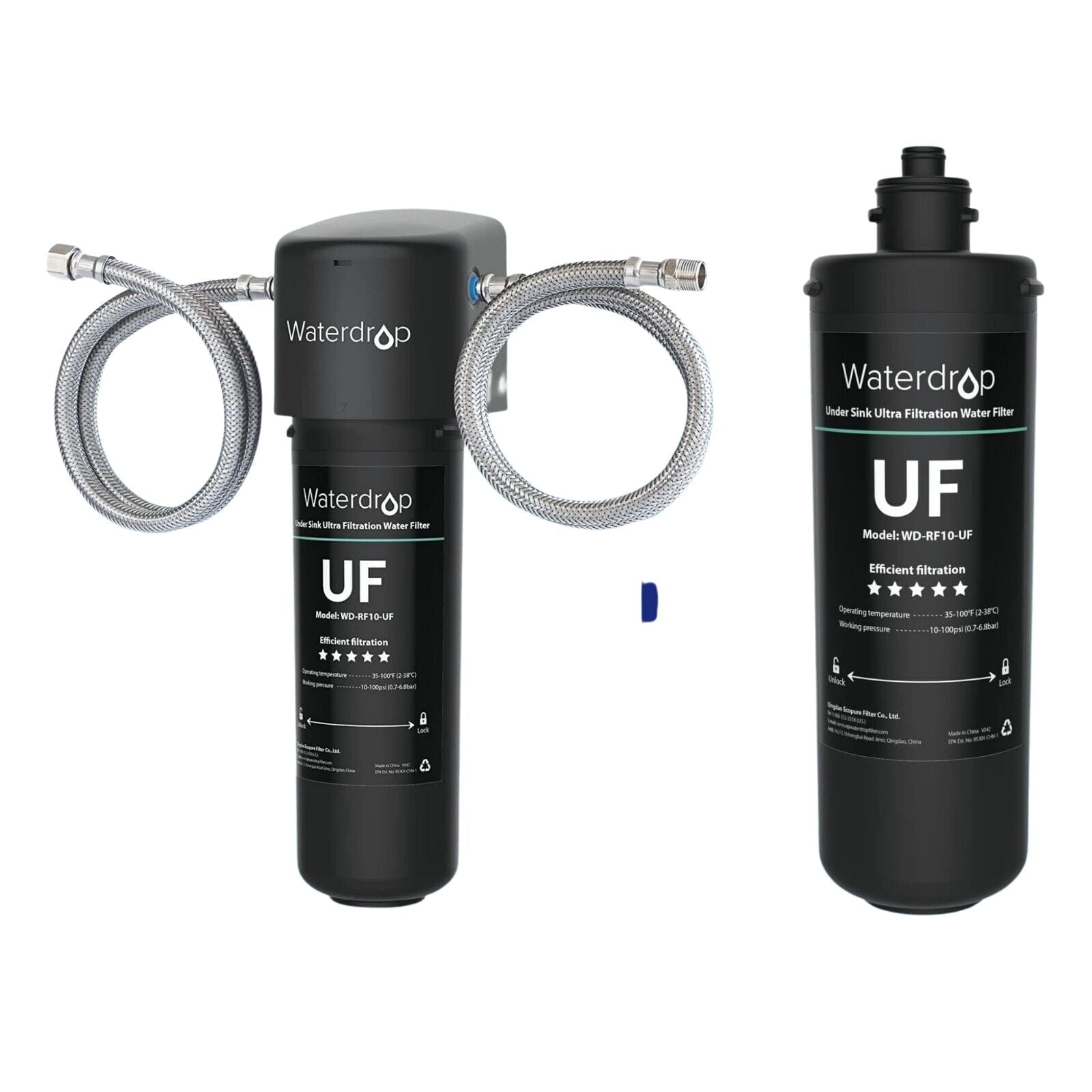 Waterdrop 10UA-UF Under Sink Water Filter System AND WD-RF10-UF Water Filter
