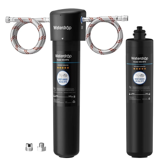 Waterdrop 15UA Under Sink Water Filter System, Under Counter Water Filter Direct Connect to Kitchen Faucet, NSF/ANSI 42 Certified, with one filter