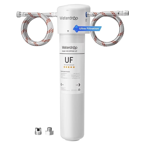 Waterdrop 15UAW-UF 0.01 m Ultra Filtration Under Sink Water Filter System, 2 Years, Reduces Lead, Chlorine, Bad Taste & Odor