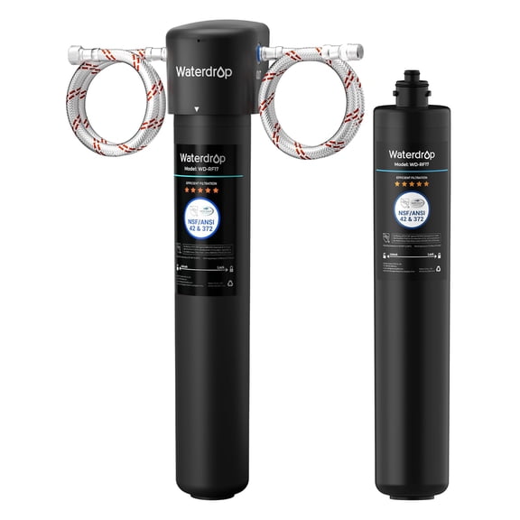 Waterdrop 17UA Under Sink Water Filter System and Extra RF17 Water Filter, Reduces PFAS, Long Lifespan for 6 Years