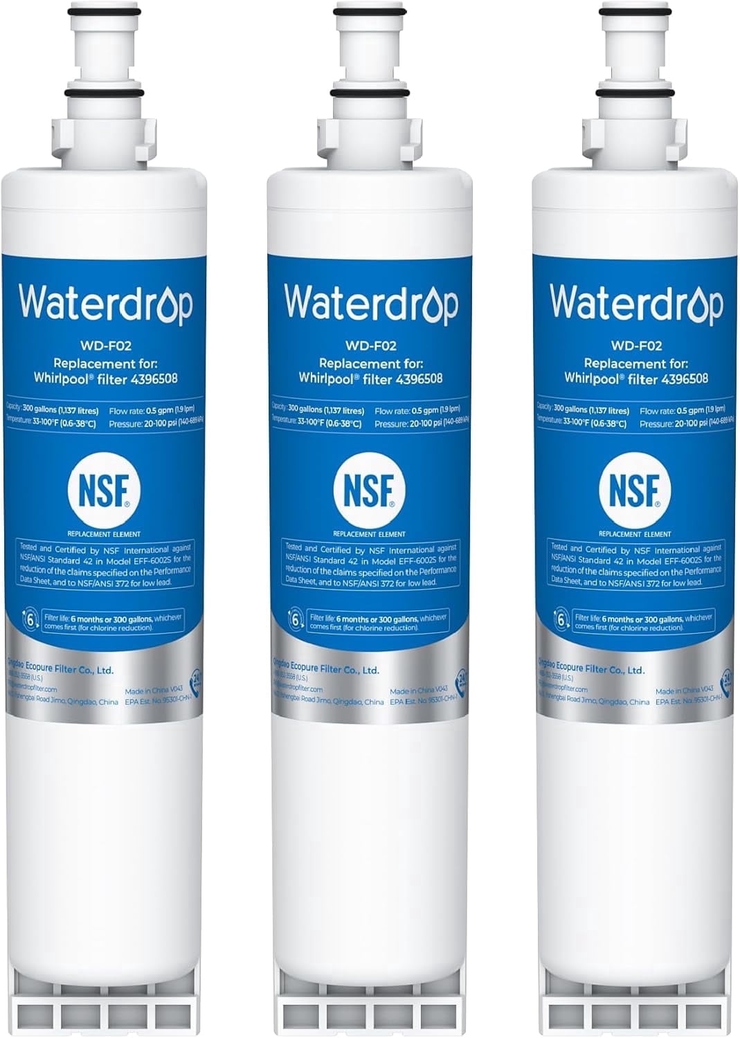 Water Voortex Waterdrop 4396508 Replacement for Everydrop® Filter 5, EDR5RXD1 ...