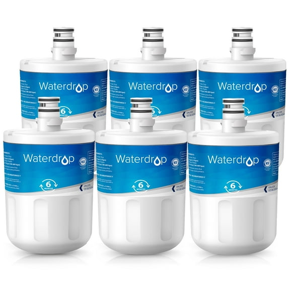 Waterdrop 5231JA2002A Refrigerator Water Filter, Replacement for LG® LT500P®, GEN11042FR-08, ADQ72910911, ADQ72910901, Kenmore 9890, 46-9890, LFX25974ST, LMX25964ST, 6 Pack, Packing May Vary