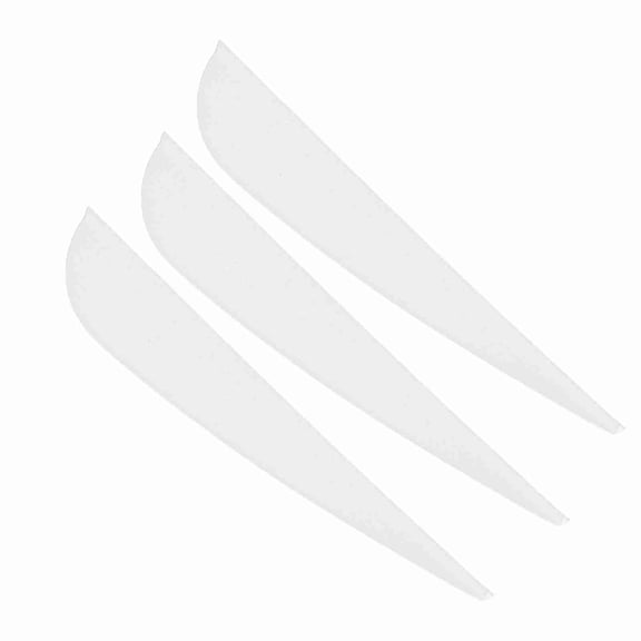 Waterdrop Arrow Fletching Vanes 3 Inches Rubber Arrow Feathers for DIY Archery Target Practice Hunting and Shooting, 12-Pack White / 7.5 cm