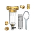 thumbnail image 1 of Waterdrop Backwash Spin Down Sediment Filter Whole House Pre-Filtration System, 50-Micron, 1" MNPT + 3/4" FNPT + 3/4"MNPT, Traps Rust, Dust, Sand, BPA Free, Heavy Duty 316L Molybdenum Alloy Build, 1 of 9