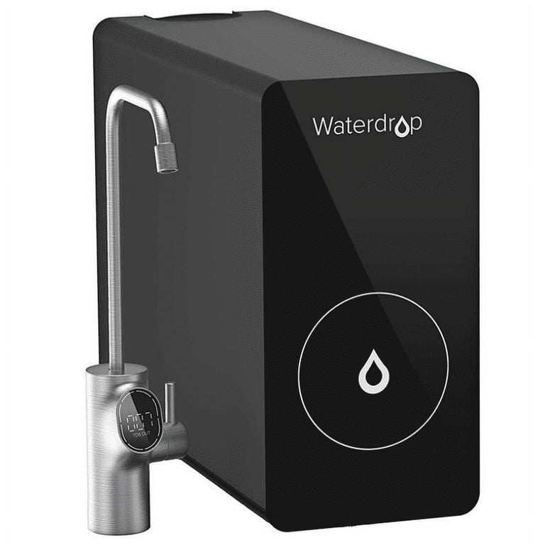 Waterdrop D6 RO Reverse Osmosis System, 600 GPD, Tankless, 1.5:1 Drain  Ratio, Smart LED Faucet Water Filtration System 