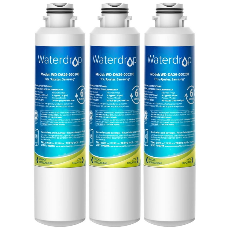 Waterdrop DA29-00020B Refrigerator Water Filter, Samsung