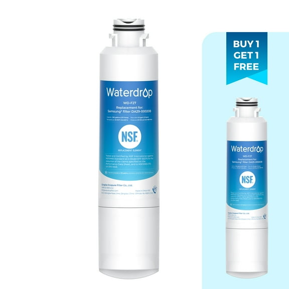 Waterdrop DA29-00020B NSF 53&42 Certified Refrigerator Water Filter, Replacement for Samsung DA29-00020B (Pack of 2)