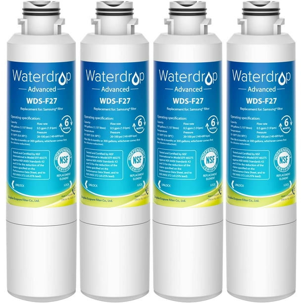 Waterdrop DA2900020B Refrigerator Water Filter, NSF 53&42 Certified